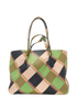 Tina tote, &pound;295, Handbags, Black/Green/Red/Yellow, Canvas, Back view